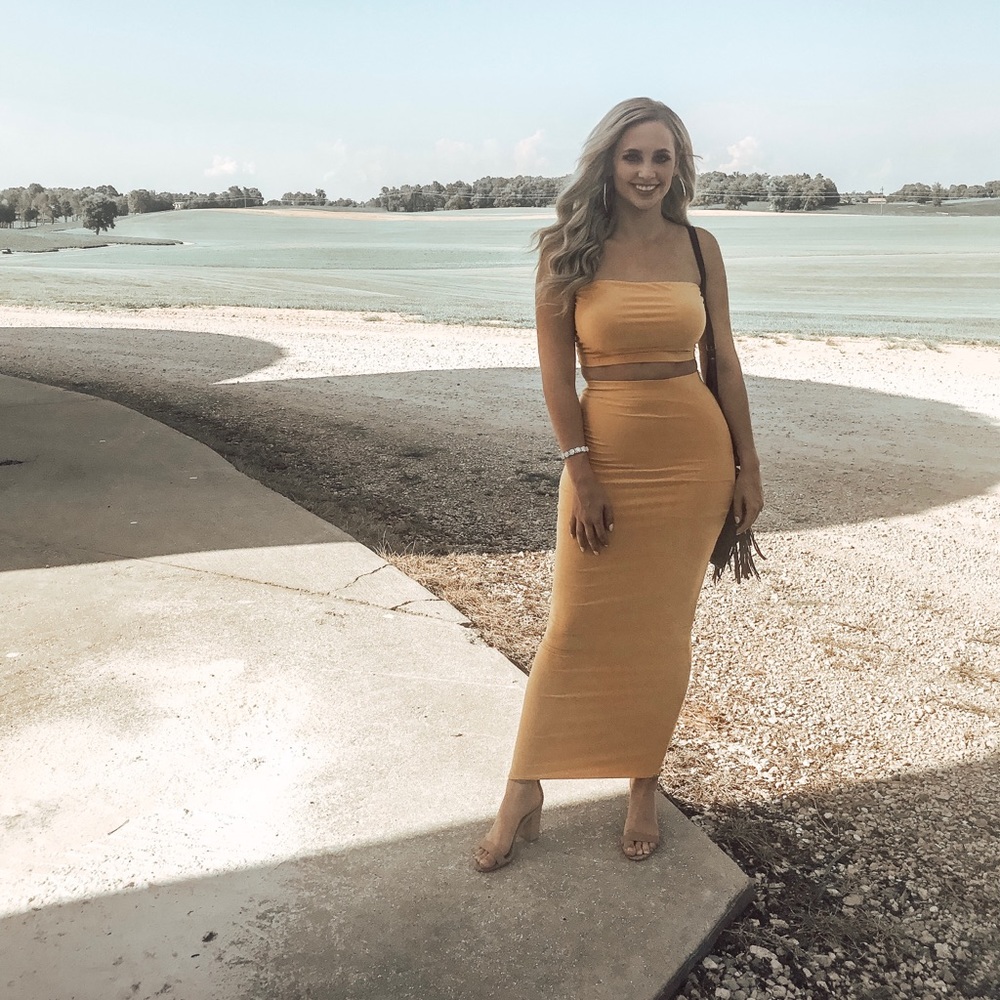 Yellow Skirt Set